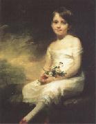 Sir Henry Raeburn A Little Girl Carrying Flowers (mk05) Norge oil painting reproduction